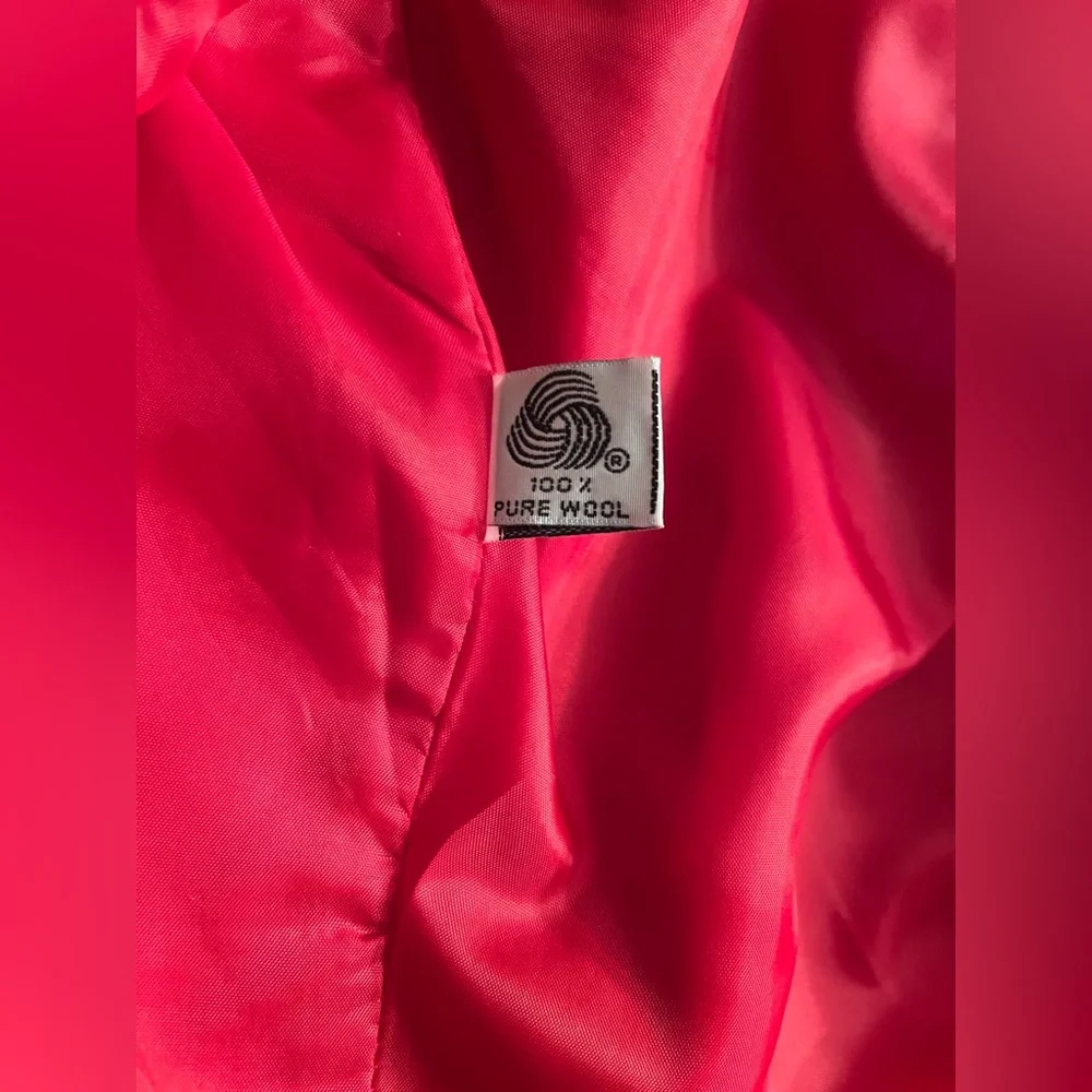Vintage Red Christian Dior Blazer Size 12 100% Wool Made in USA